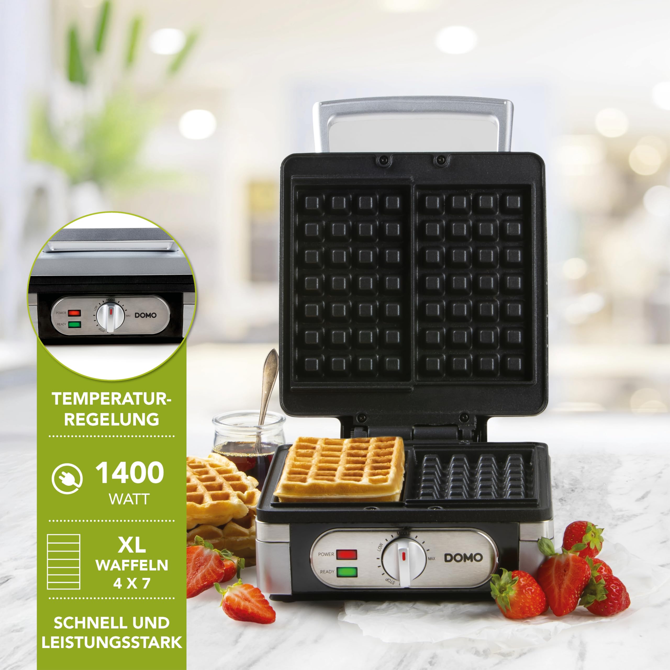 domo-belgisches-waffeleisen-1400w-edelstahl-f-r-2-br-sseler-waffeln image 2
