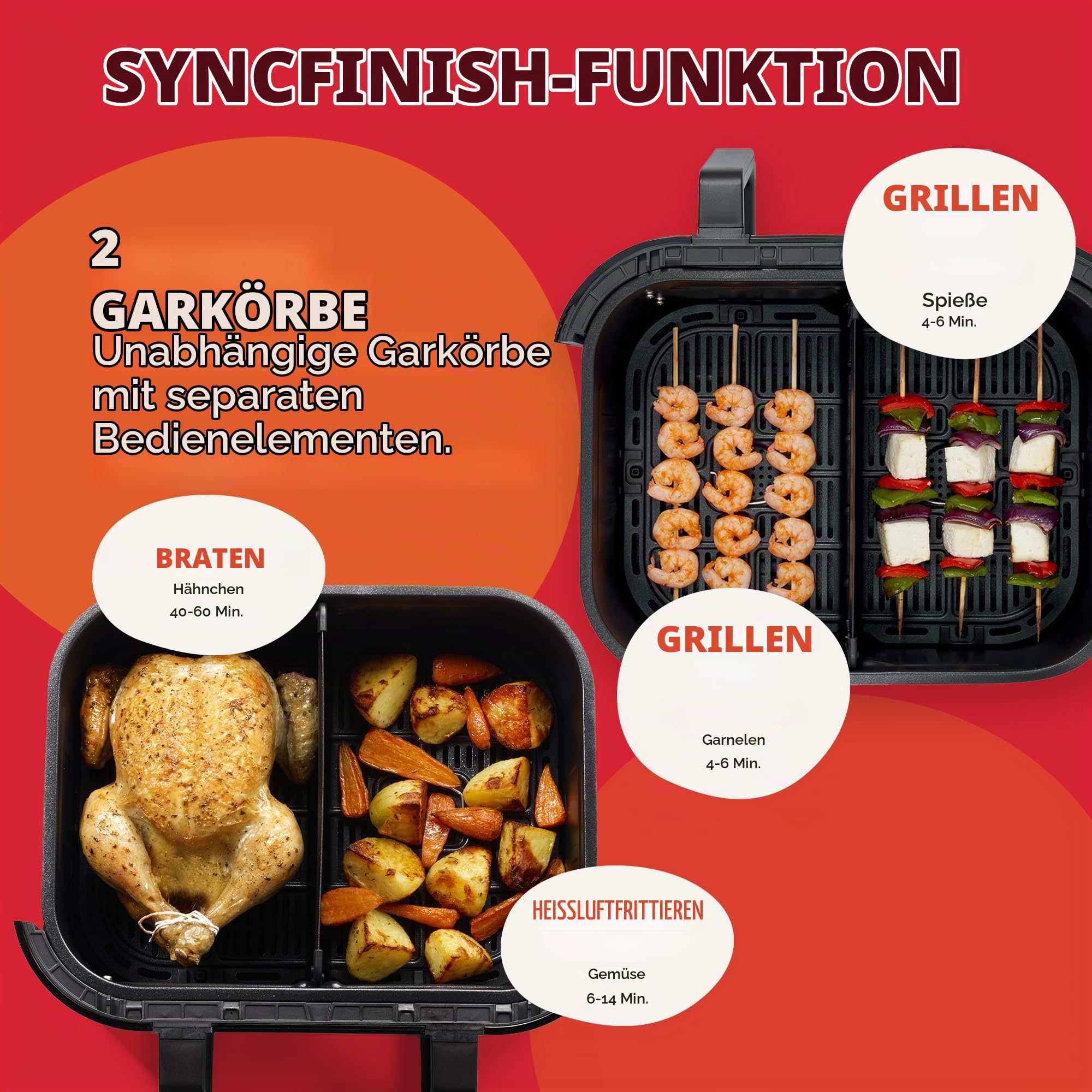 instant-pot-versazone-dual-black-hei-luftfritteuse-8-5-l-8-in-1-mit-trennwand image 7
