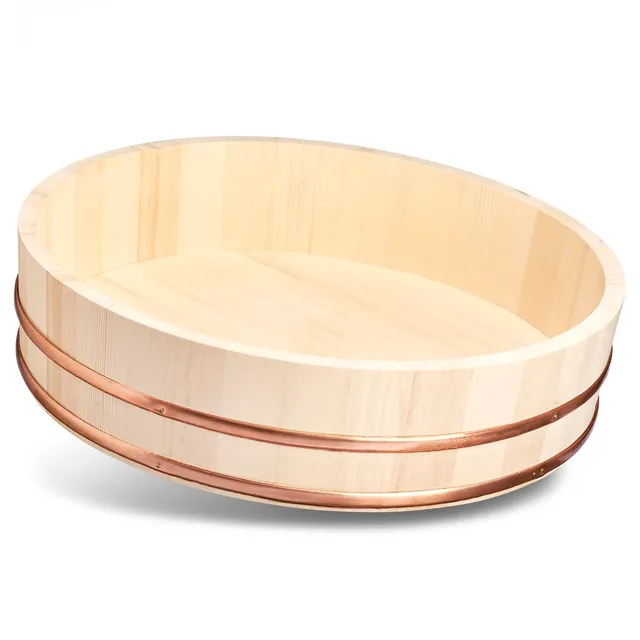 reishunger-hangiri-holzsch-ssel-48-cm-sushi-reis-bottich-aus-kiefernholz image 1