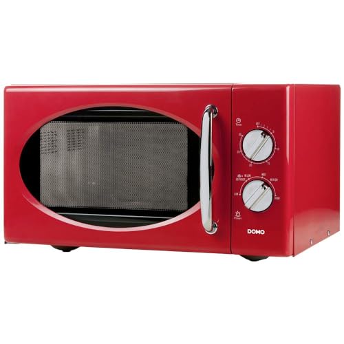 domo-do2925-mikrowelle-freistehend-25-l-900-w-retro-rot image 4
