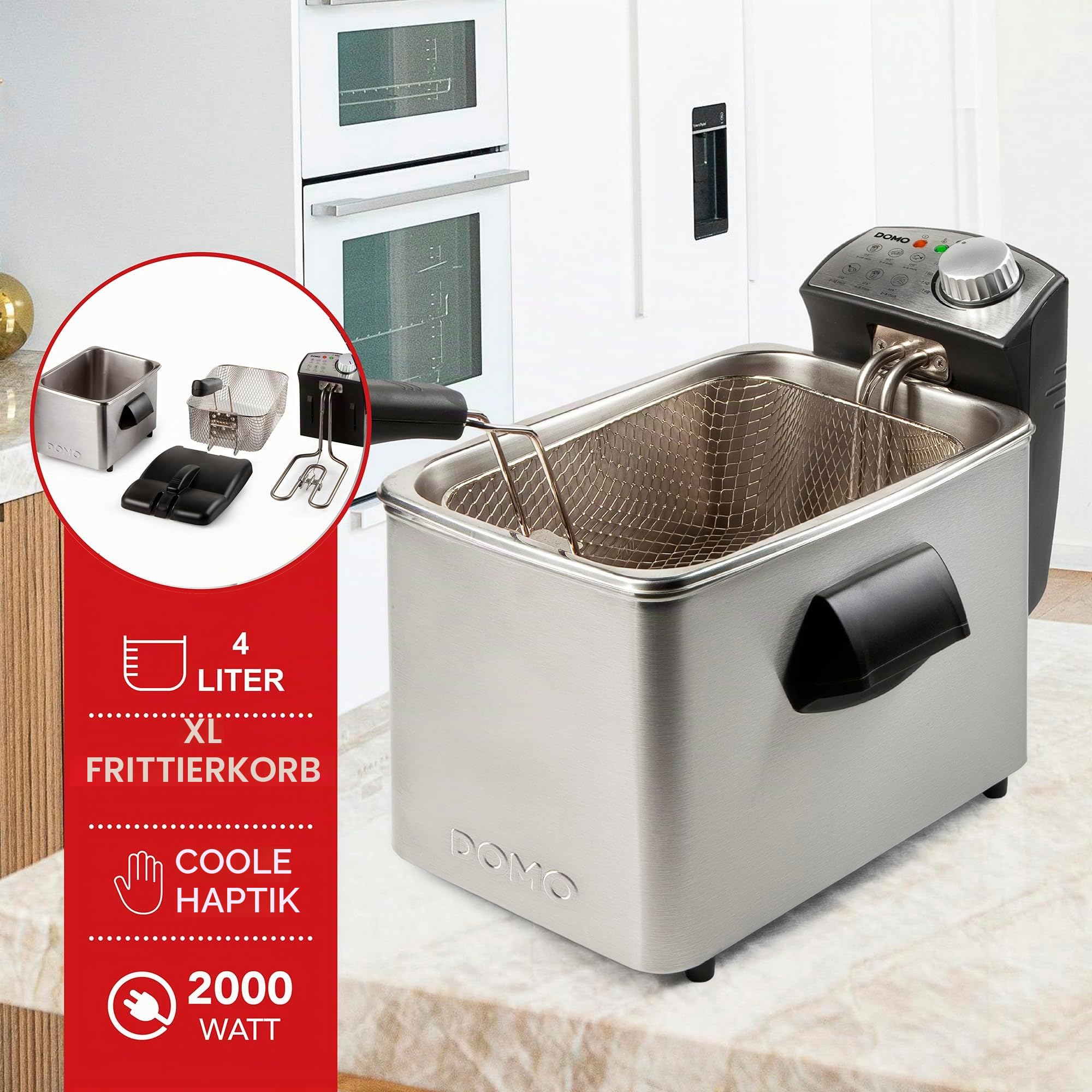 domo-do458fr-fritteuse-edelstahl-4l-3000w-pfas-frei image 2