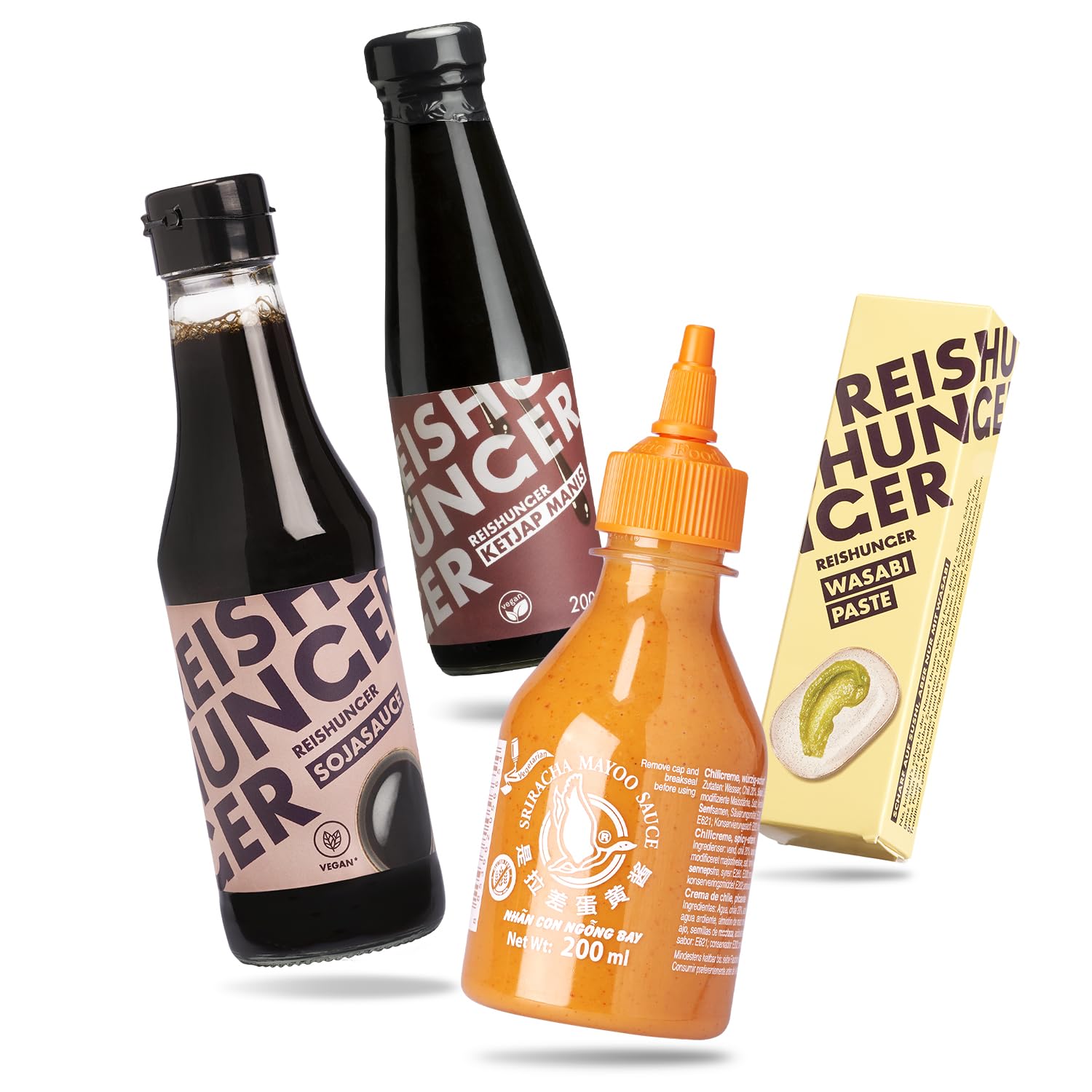 reishunger-sushi-saucen-set-4-teilig-soja-teriyaki-sriracha-mayo-wasabi image 1