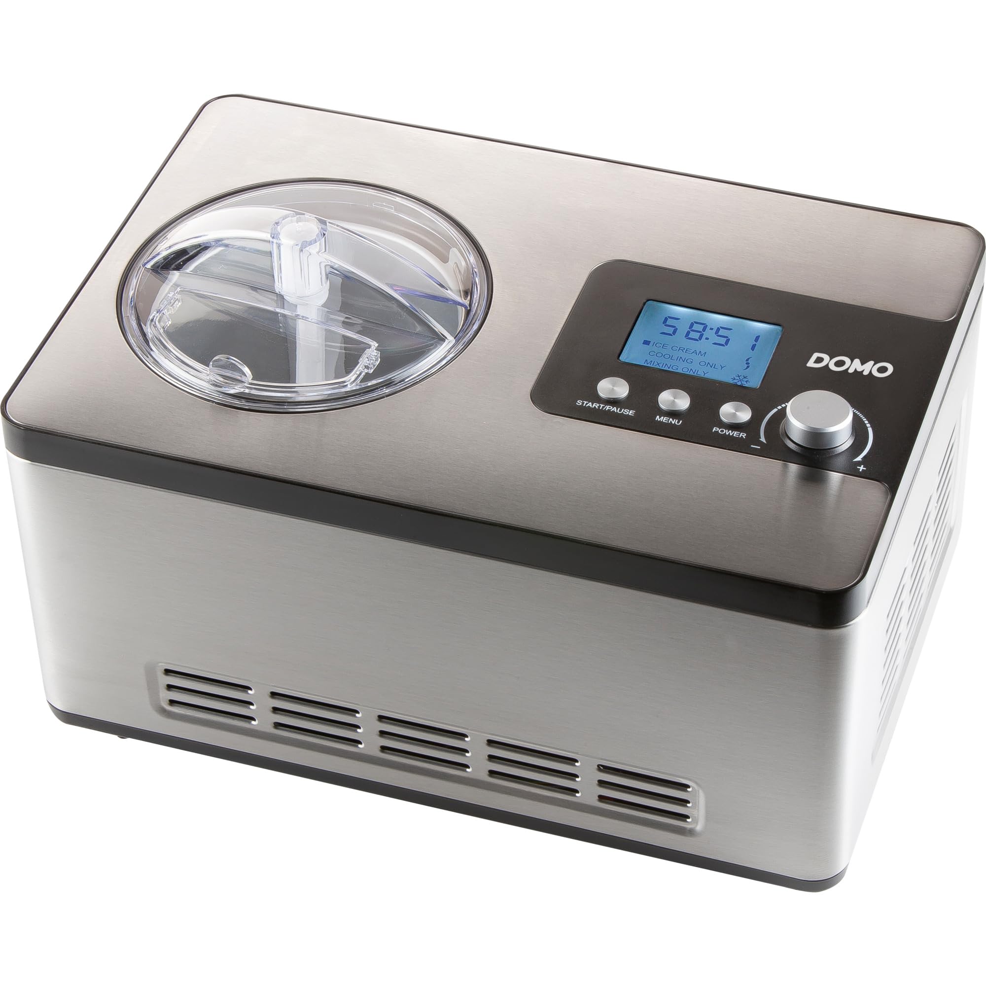 domo-do9207i-eismaschine-mit-kompressor-2l-edelstahl image 1