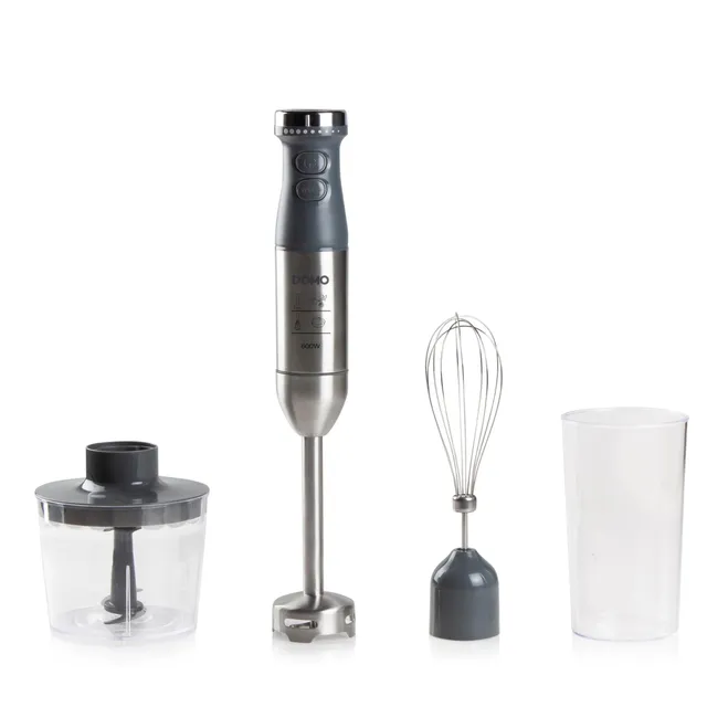 domo-do9226m-stabmixer-set-3-in-1-600w-grau-inox-mit-zerkleinerer image 1