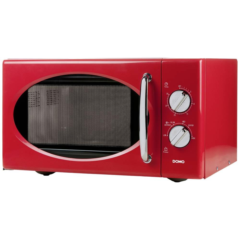 domo-do2925-mikrowelle-freistehend-25-l-900-w-retro-rot image 1