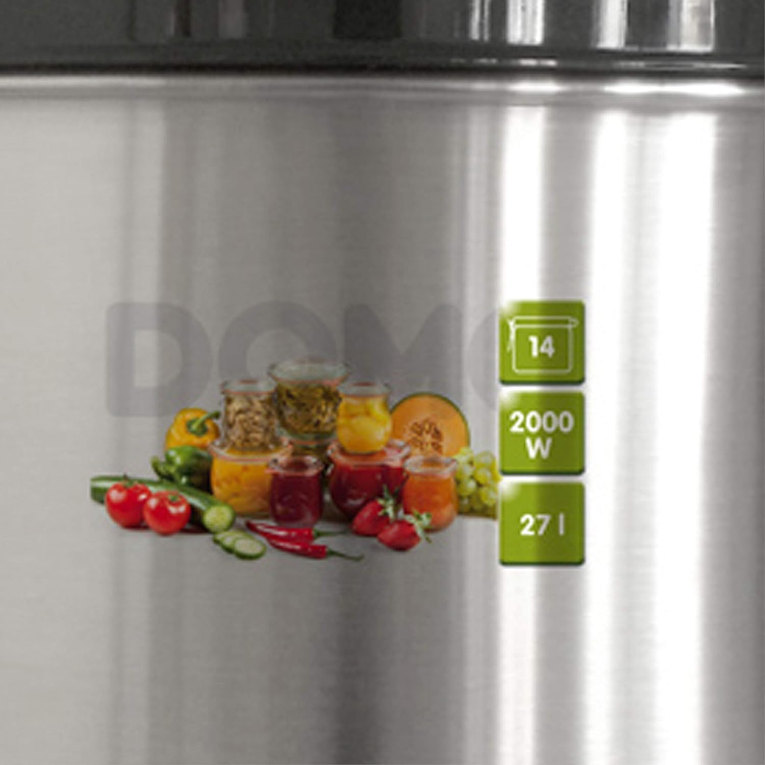 domo-do42325pc-2in1-einkochautomat-hei-getr-nkespender-27l-edelstahl image 3
