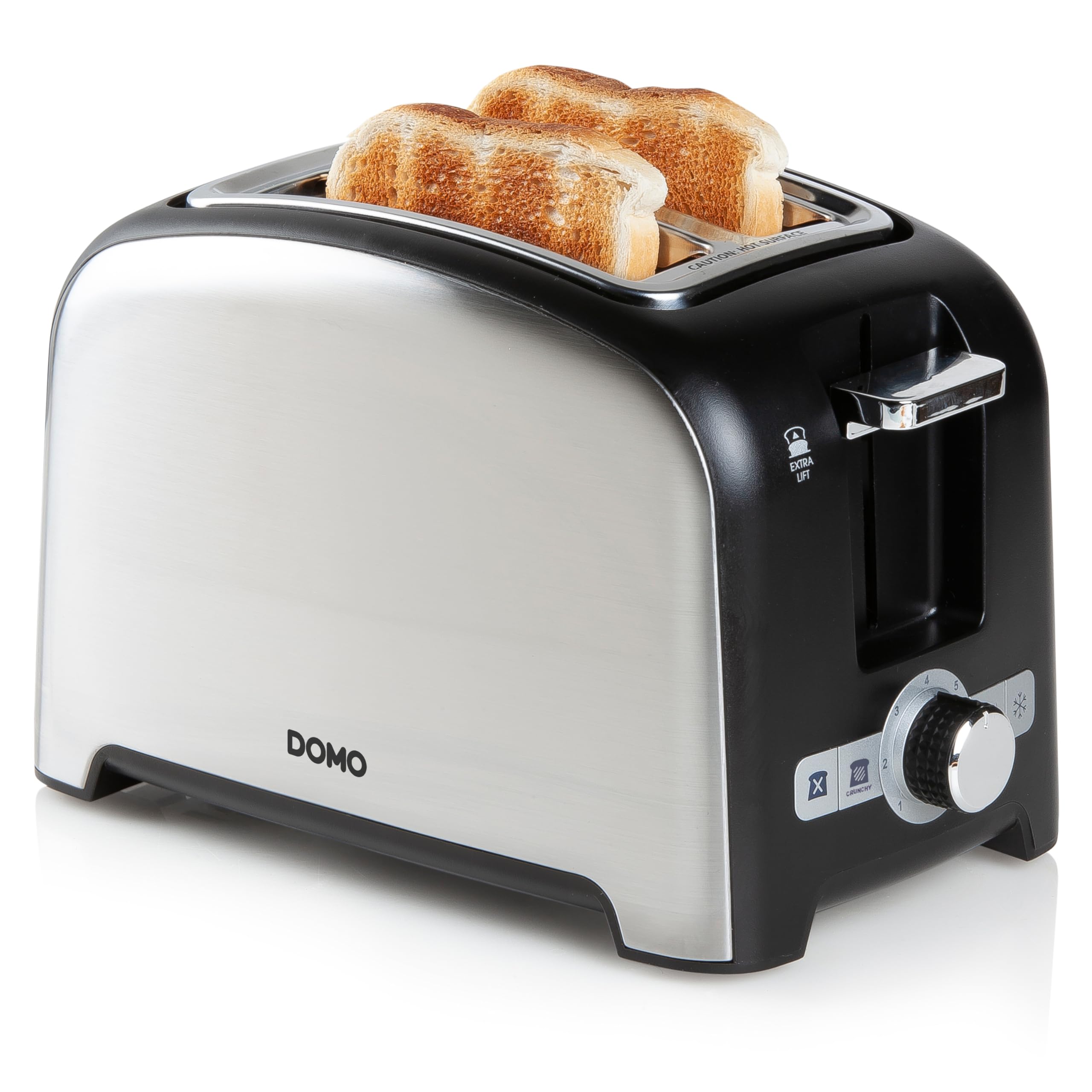 domo-do959t-toaster-2-scheiben-schwarz-edelstahl-mit-br-tchenaufsatz image 3