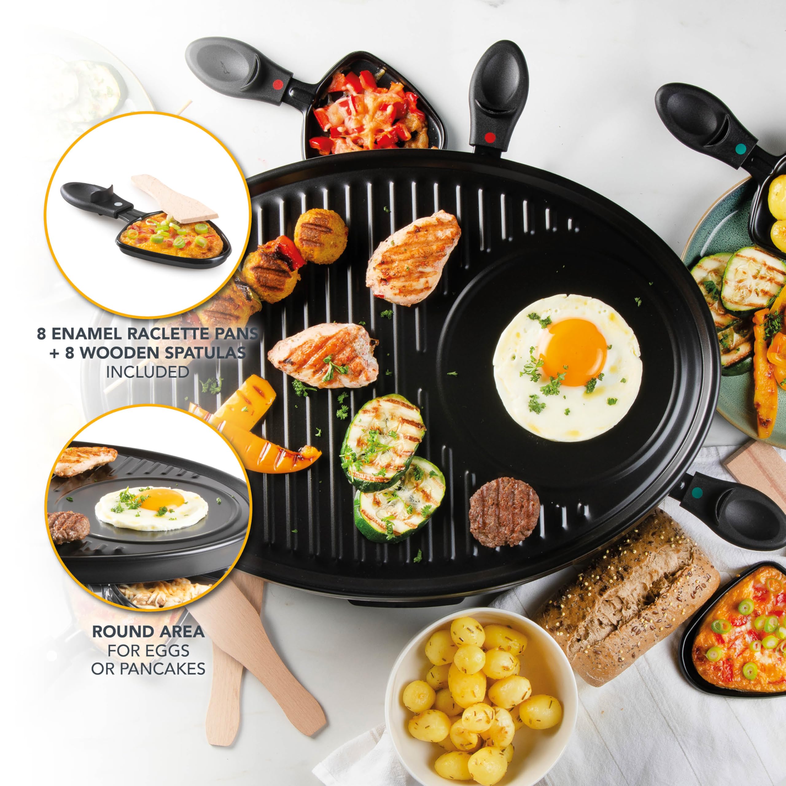 domo-do9038g-raclette-grill-f-r-8-personen-1200w image 3