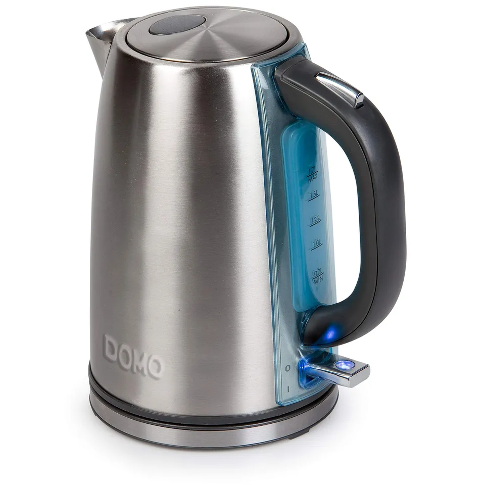 domo-do448wk-wasserkocher-edelstahl-1-7l-silber-2200w image 1
