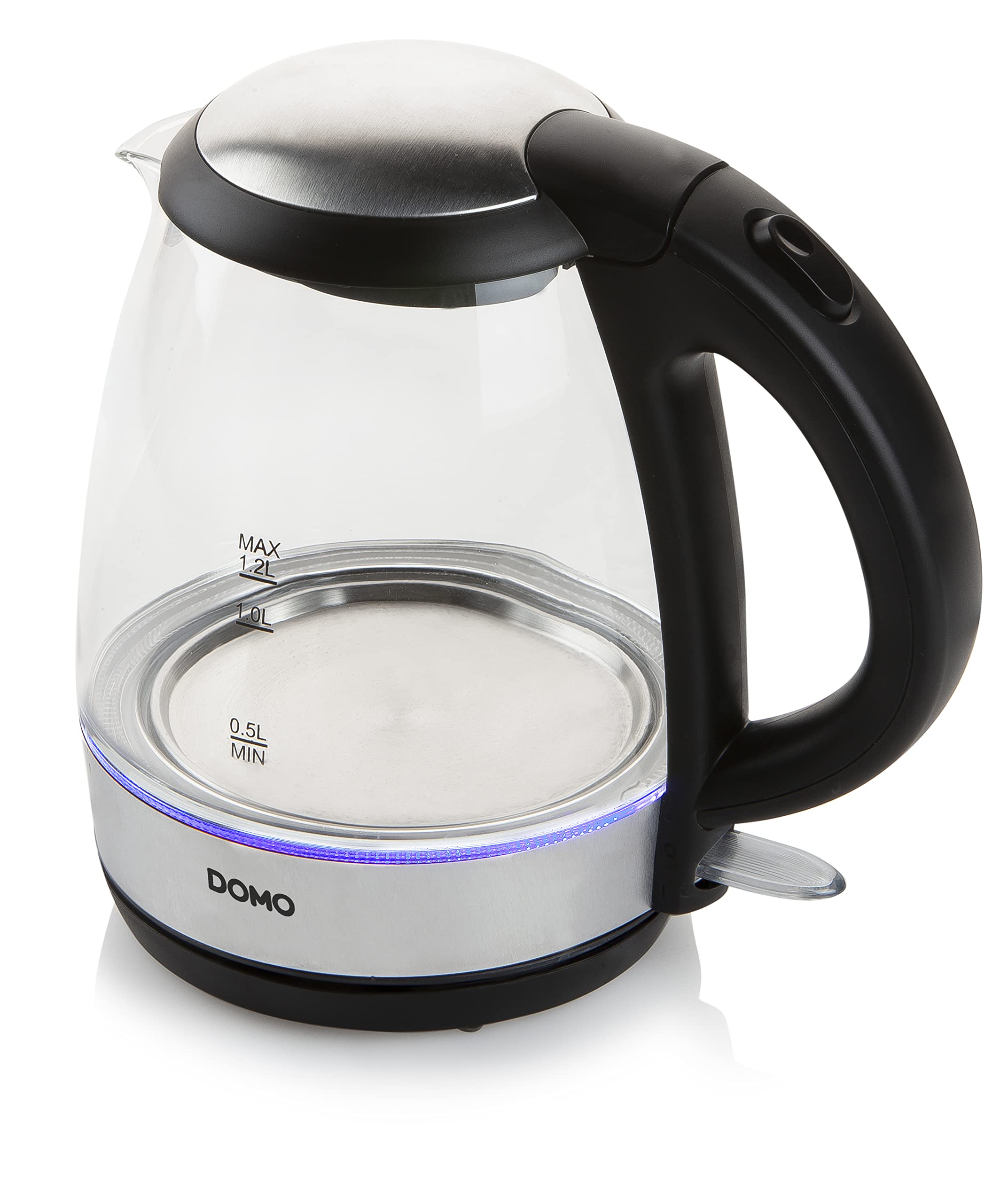 domo-wasserkocher-do9218wk-glas-1-2-liter-2200-w image 1