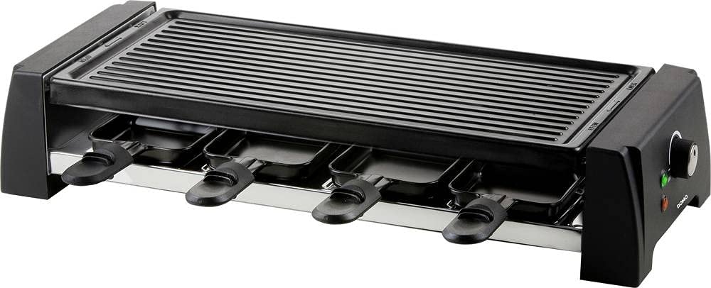 domo-do1003g-raclette-grill-8-pf-nnchen-antihaft-schwarz-grau image 1