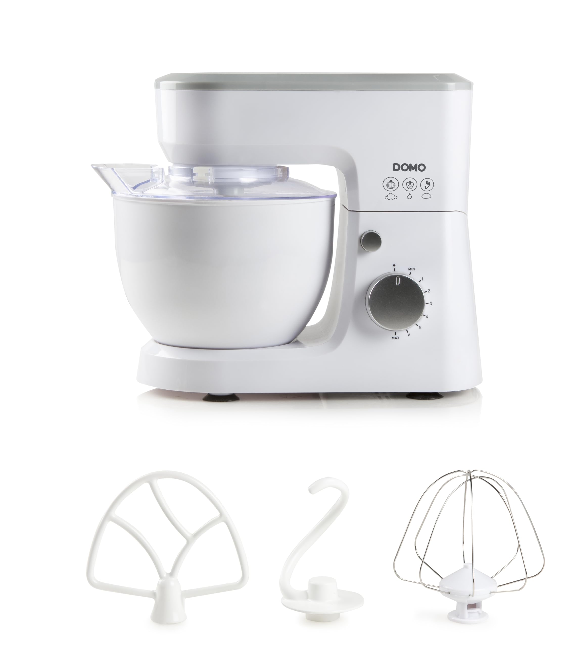 domo-do9241kr-k-chenmaschine-600-w-4-l-mit-3-aufs-tzen image 1