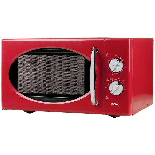 domo-do2925-mikrowelle-freistehend-25-l-900-w-retro-rot image 1
