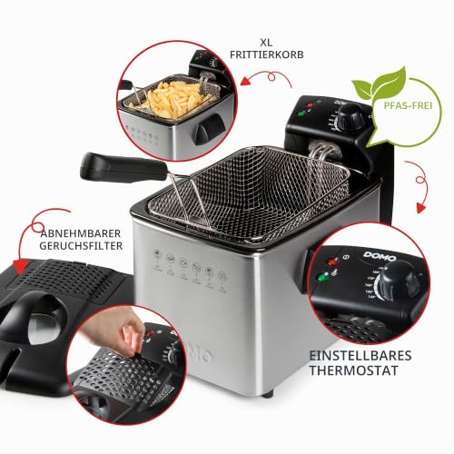 domo-do465fr-fritteuse-4l-edelstahl-3000w-mit-sichtfenster image 8