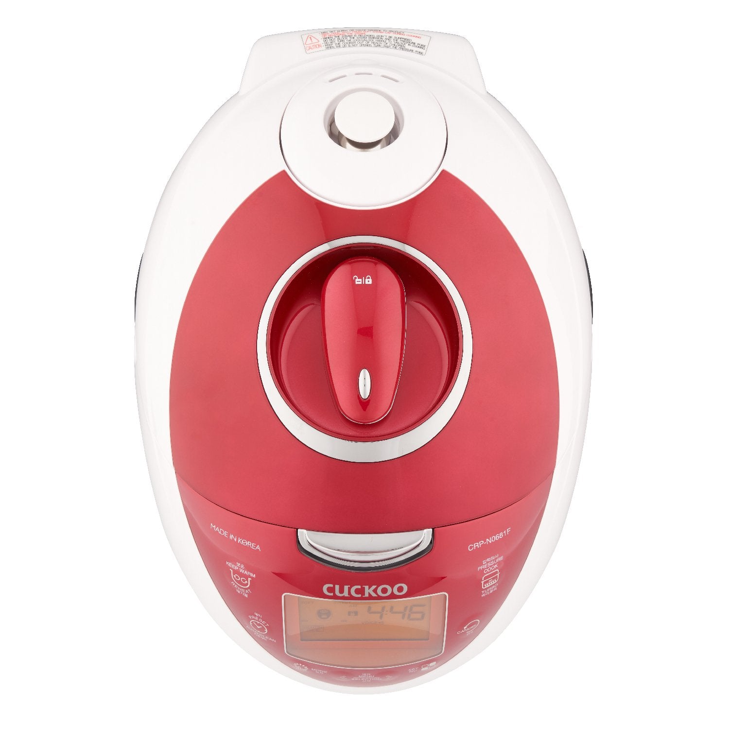 cuckoo-crp-n0681f-dampfdruck-reiskocher-1-08-l-6-cups-rot-wei image 3