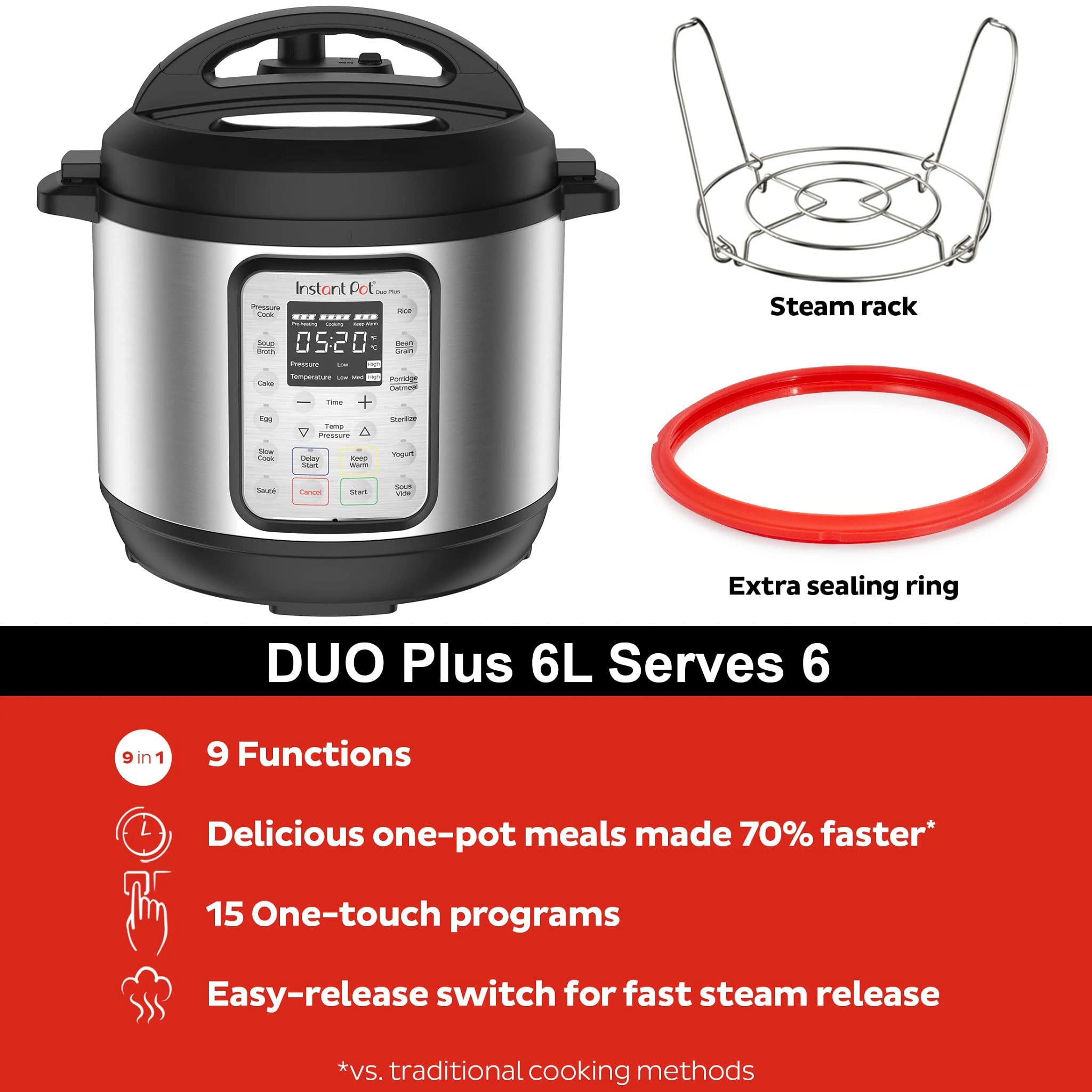 instant-pot-duo-plus-5-7l-multikocher-9-in-1-edelstahl image 3