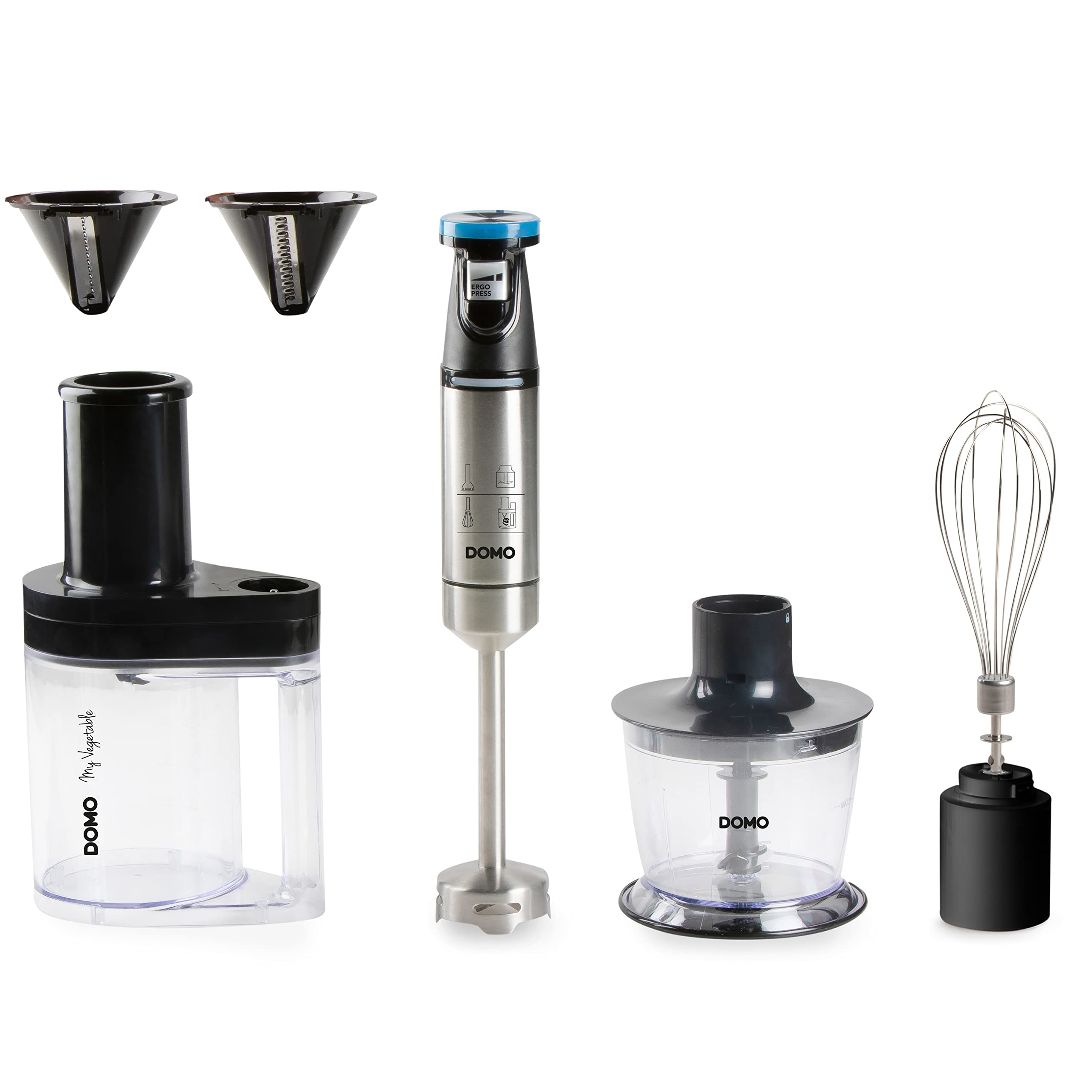 domo-stabmixer-set-4-in-1-ergo-press-800-w-mit-spiralschneider image 1