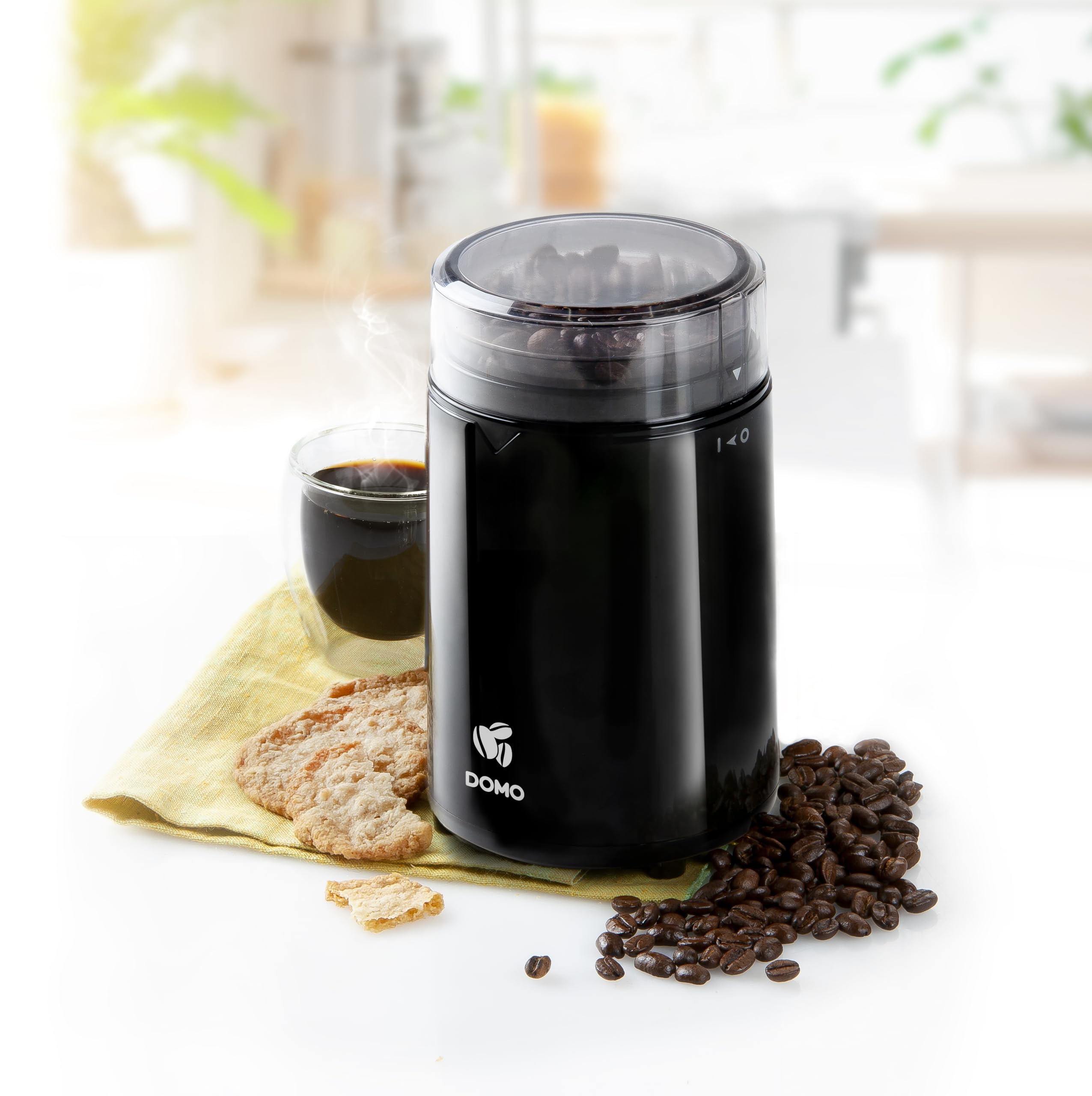 domo-do712k-elektrische-kaffeem-hle-70-g-schwarz-mahlgrad-fein-bis-grob image 3