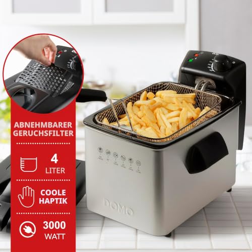 domo-do465fr-fritteuse-4l-edelstahl-3000w-mit-sichtfenster image 7