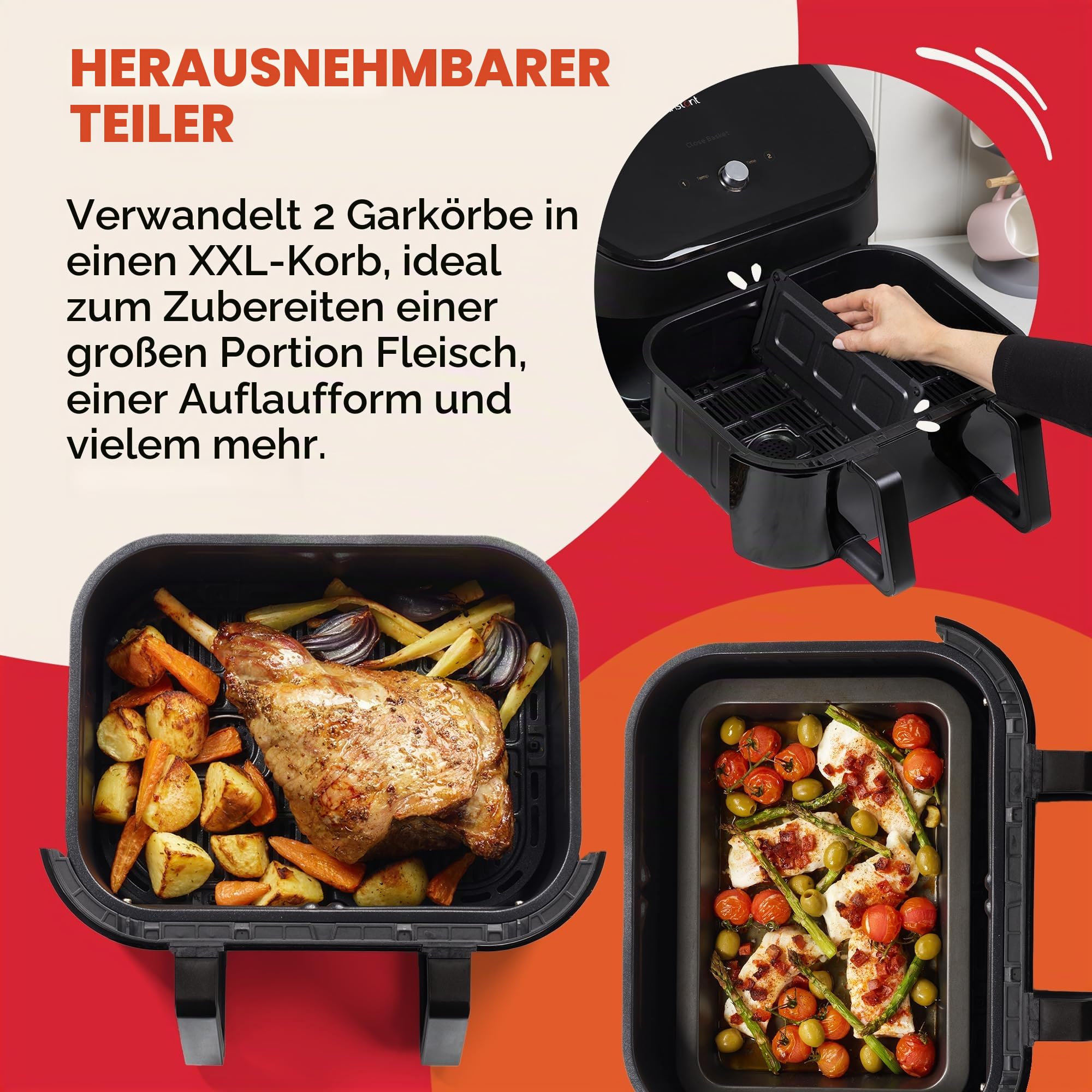 instant-pot-versazone-dual-black-hei-luftfritteuse-8-5-l-8-in-1-mit-trennwand image 3