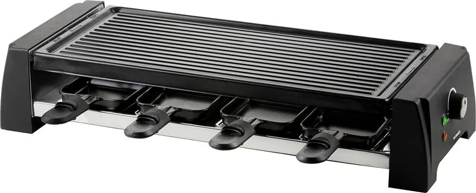 domo-do1003g-raclette-grill-8-pf-nnchen-antihaft-schwarz-grau image 1