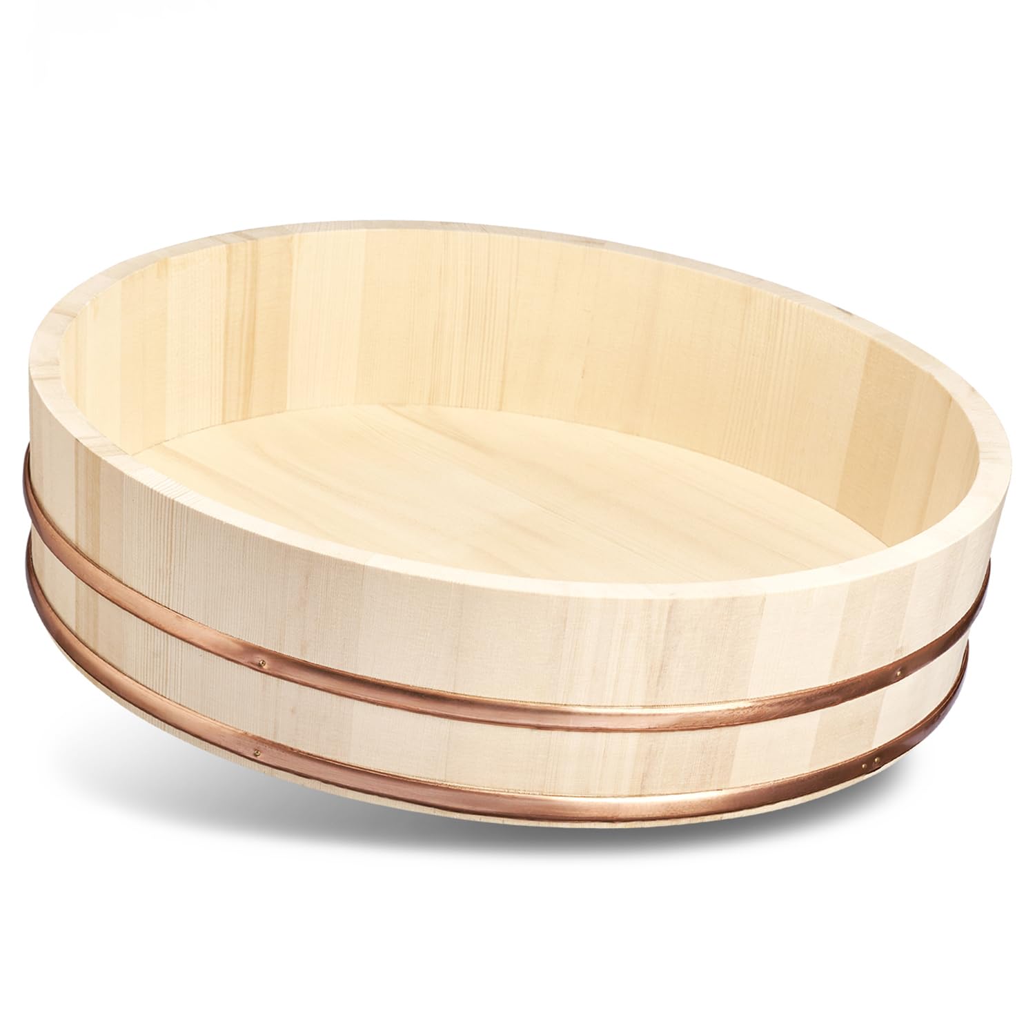 reishunger-hangiri-holzsch-ssel-48-cm-sushi-reis-bottich-aus-kiefernholz image 1