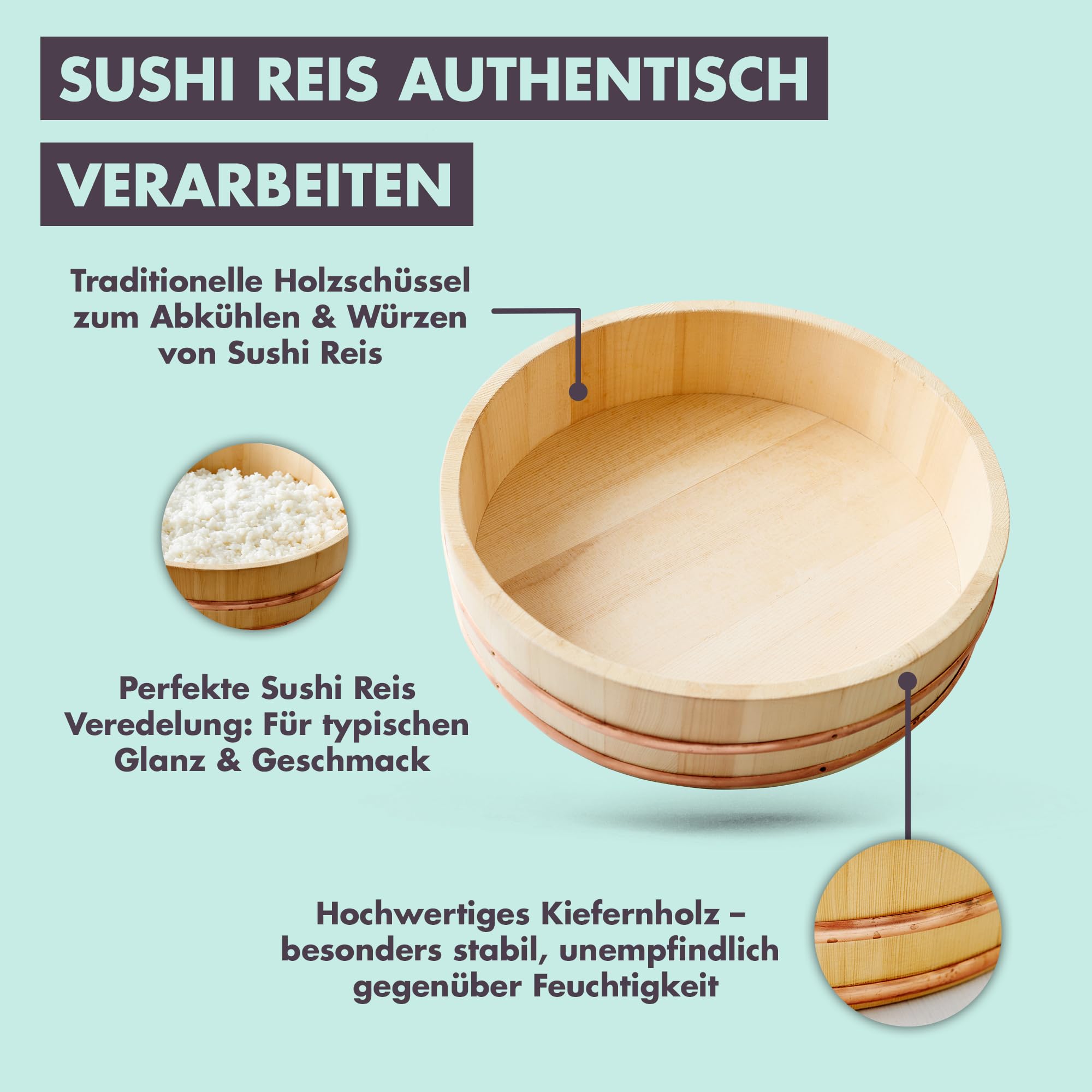 reishunger-hangiri-holzsch-ssel-48-cm-sushi-reis-bottich-aus-kiefernholz image 3