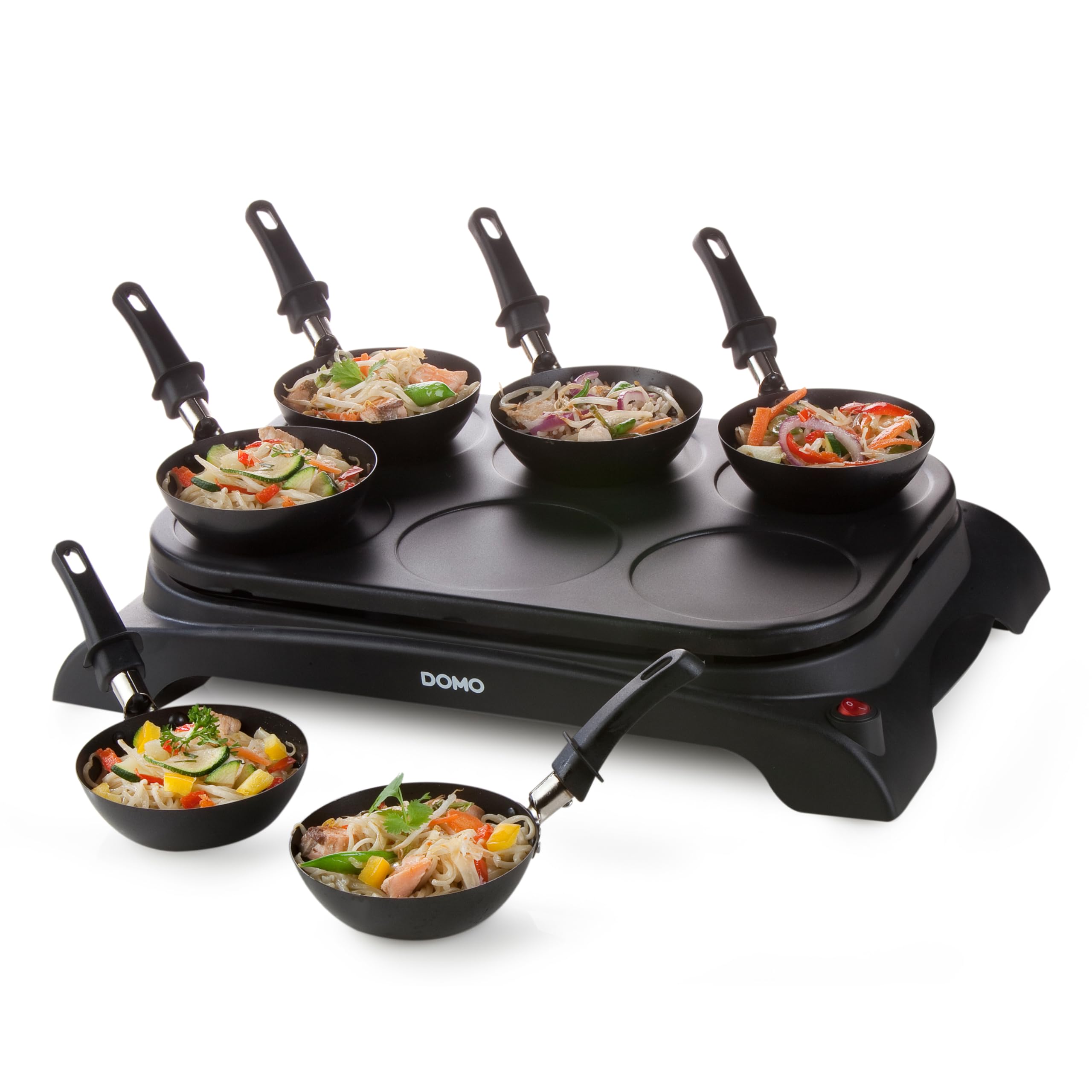 domo-do8710w-gourmetset-2-in-1-wok-und-pfannkuchenplatte-6-personen image 1