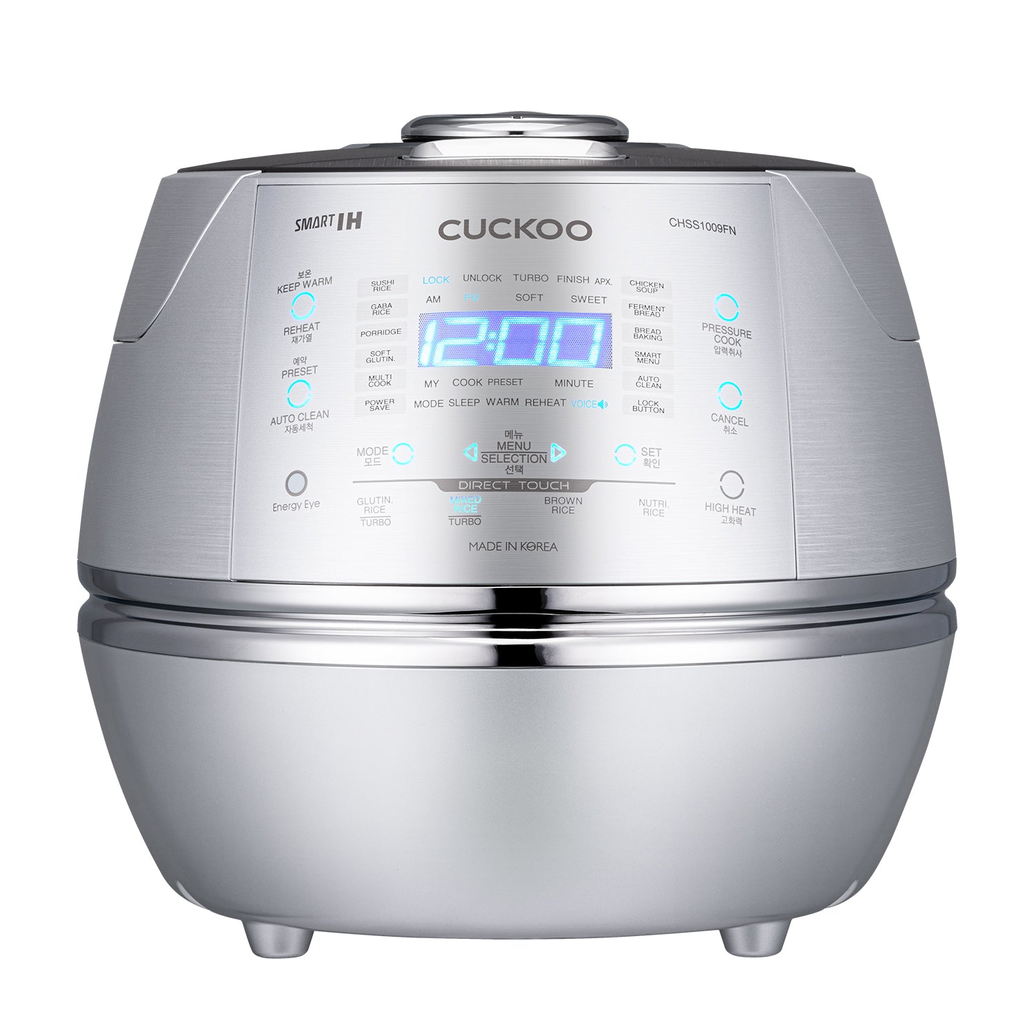 cuckoo-crp-chss1009fn-ih-dampfdruck-reiskocher-1-8l-10-cups-edelstahl image 2