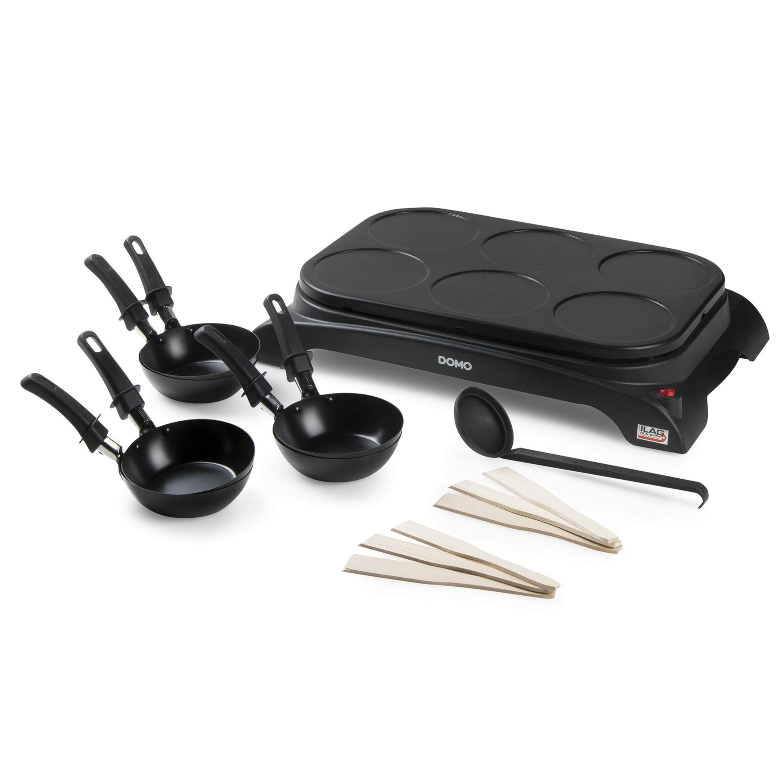 domo-do8710w-gourmetset-2-in-1-wok-und-pfannkuchenplatte-6-personen image 2