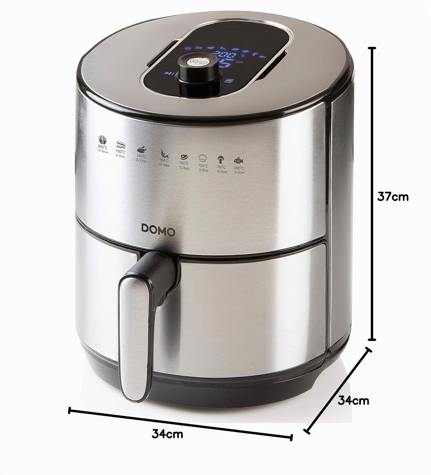 domo-do530fr-hei-luft-fritteuse-4-l-1500-w-edelstahl-mit-lcd image 7