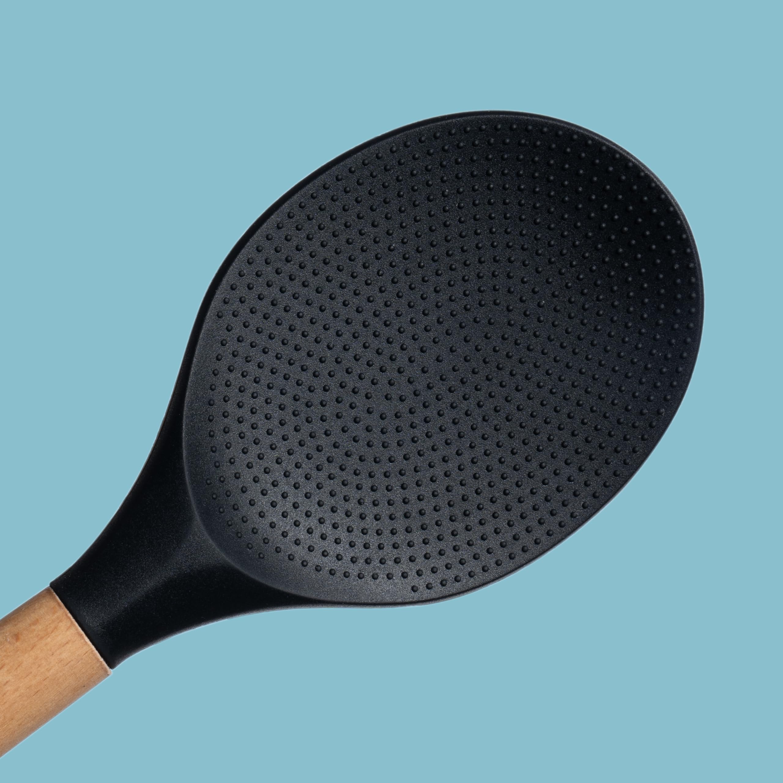 reishunger-silikonl-ffel-schwarz-mit-holzgriff-hitzebest-ndig-bis-200-c image 2