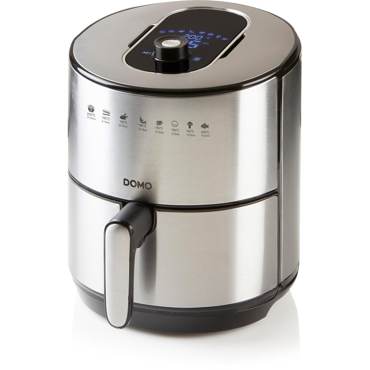 domo-do530fr-hei-luft-fritteuse-4-l-1500-w-edelstahl-mit-lcd image 1