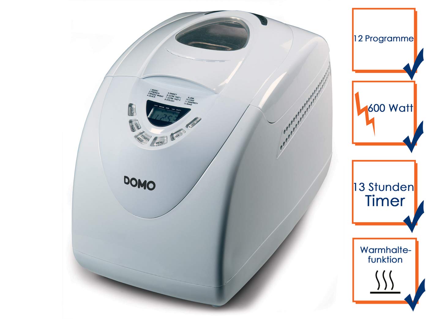 domo-b3970-brotbackautomat-12-programme-mit-timer image 2