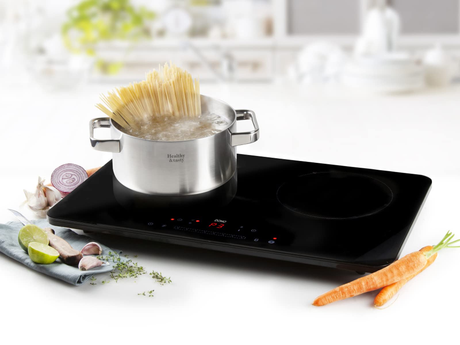 domo-do333ip-induktionskochplatte-2-kochfelder-20-cm-3500-w image 2