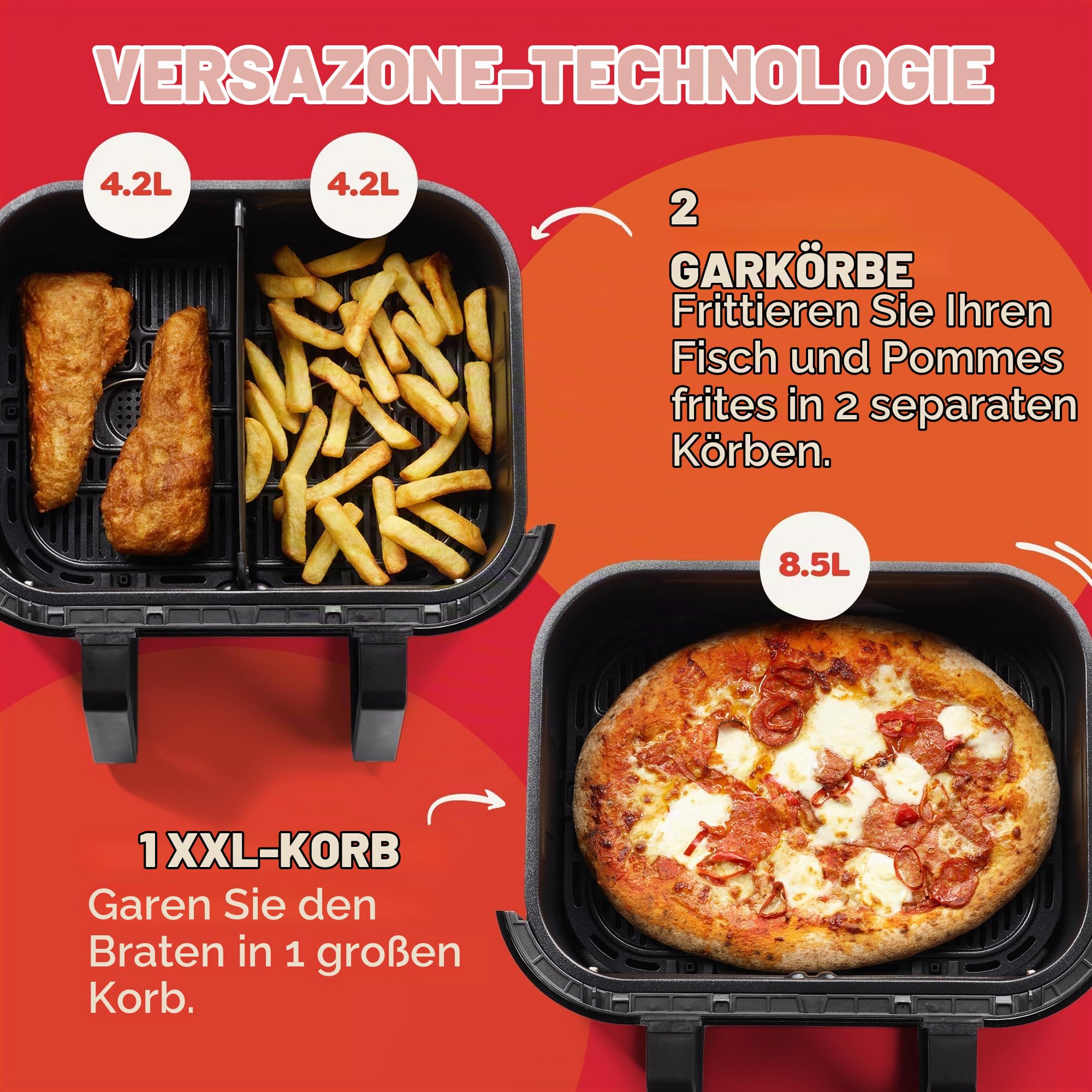 instant-pot-versazone-dual-black-hei-luftfritteuse-8-5-l-8-in-1-mit-trennwand image 6