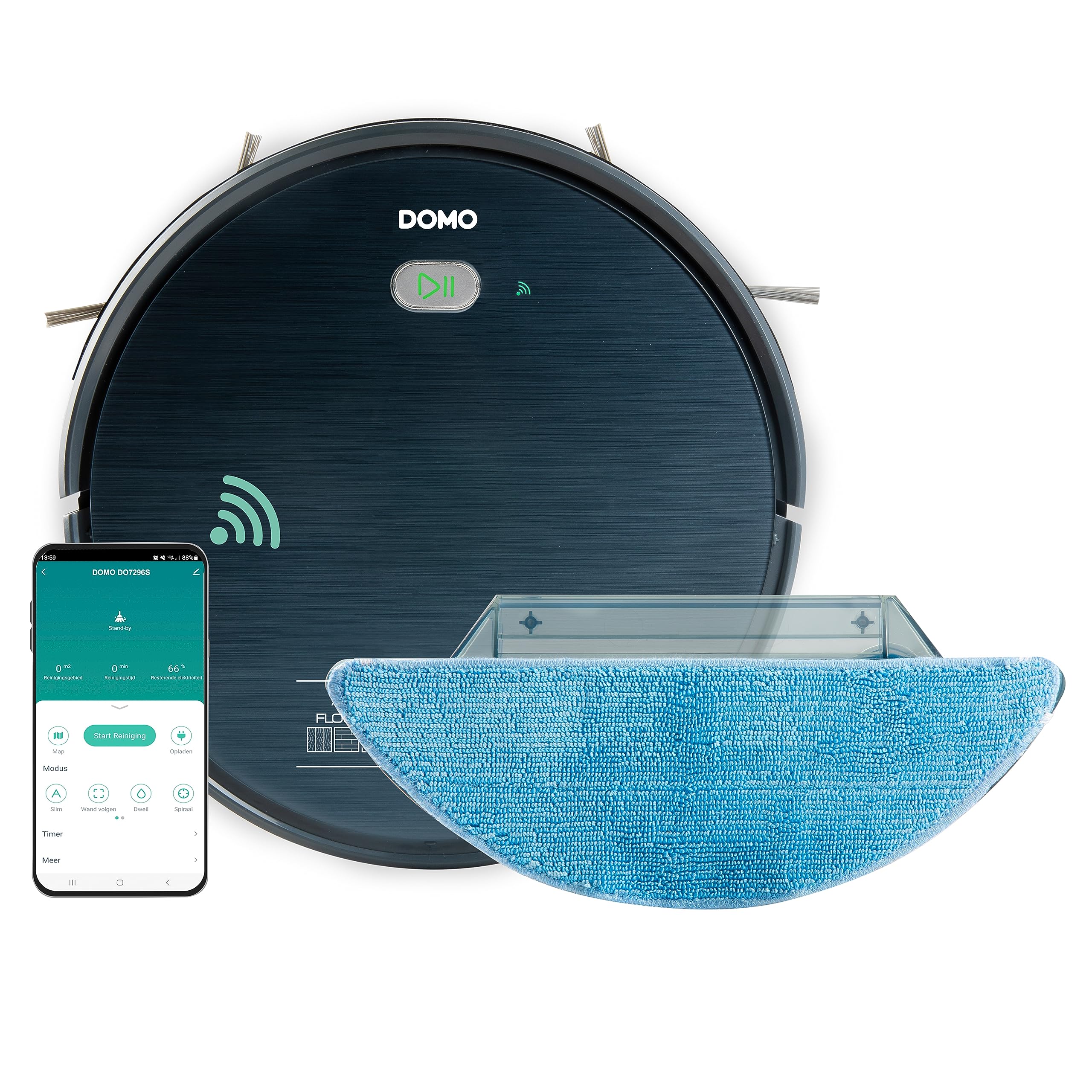 domo-do7296s-saugroboter-mit-wischsystem-und-app-schwarz image 6