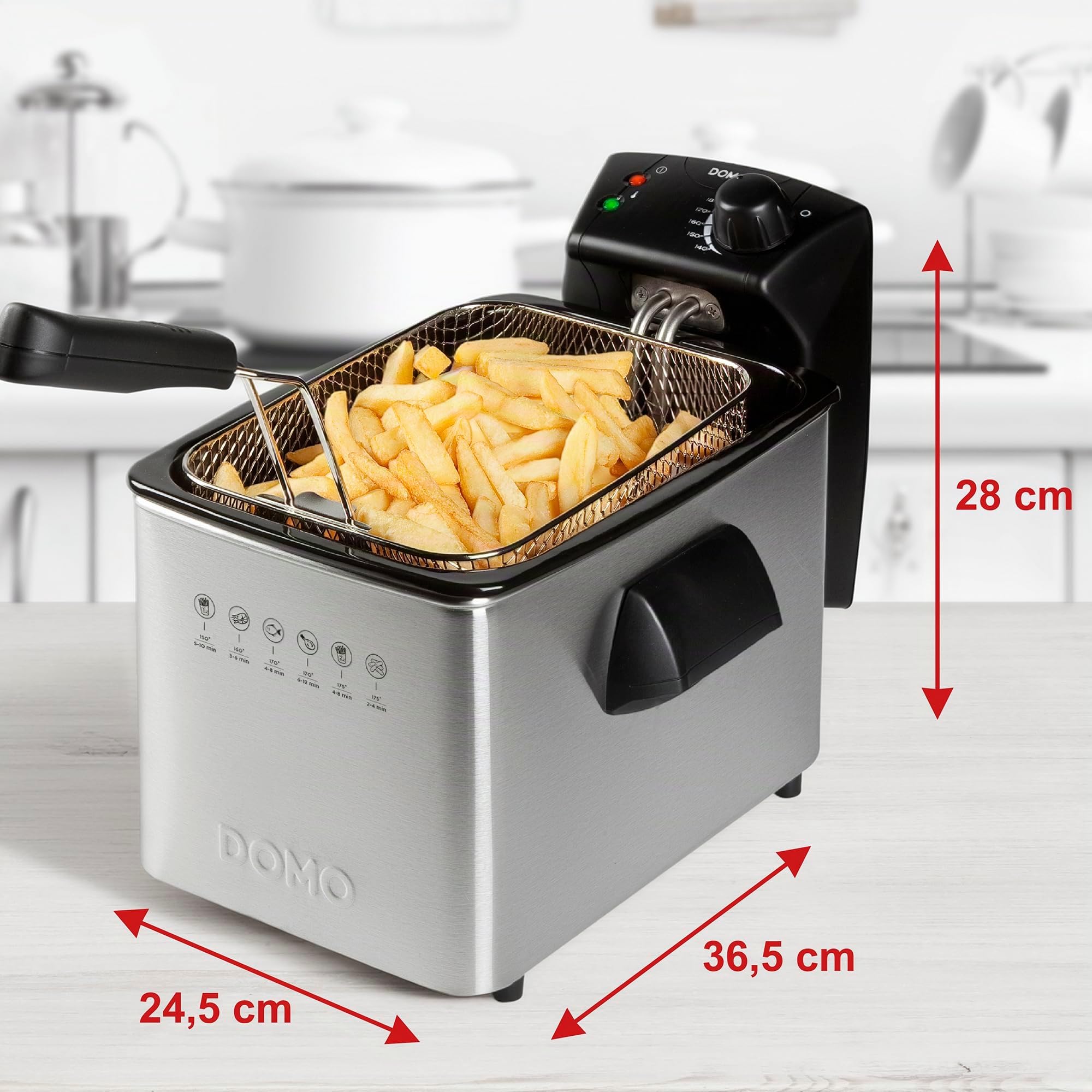 domo-do465fr-fritteuse-4l-edelstahl-3000w-mit-sichtfenster image 4