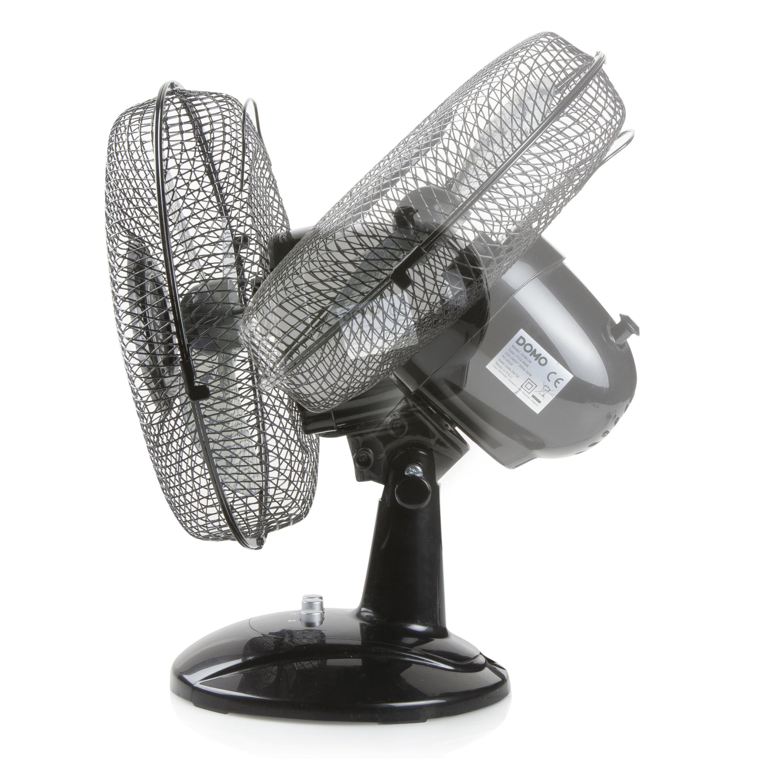domo-do8138-tischventilator-schwarz-23-cm-2-stufen-mit-oszillation image 5