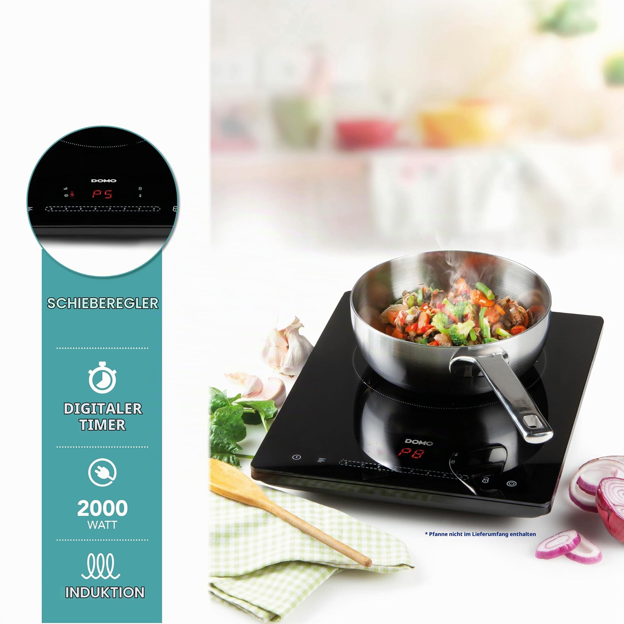 domo-do332ip-induktionskochplatte-2000w-mit-led-display-1-kochfeld image 2