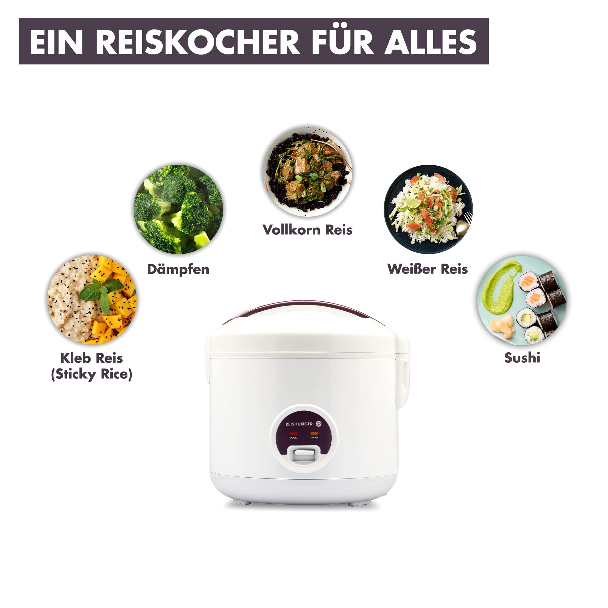reishunger-reiskocher-dampfgarer-1-2-l-wei-f-r-1-6-personen-mit-warmhaltefunktio image 3