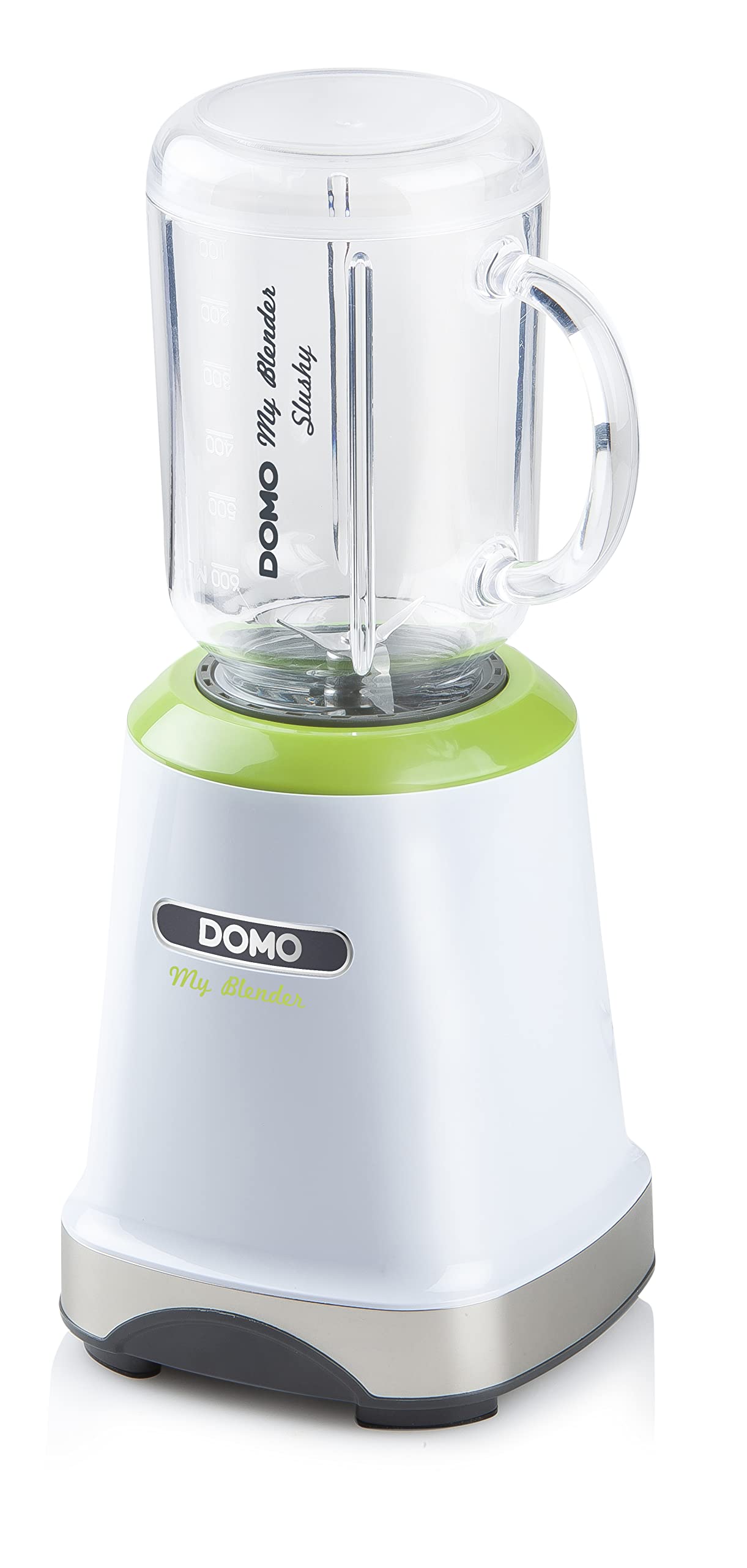 domo-do713bl-my-blender-slushy-standmixer-300w-wei-gr-n-mit-600ml-flasche image 2