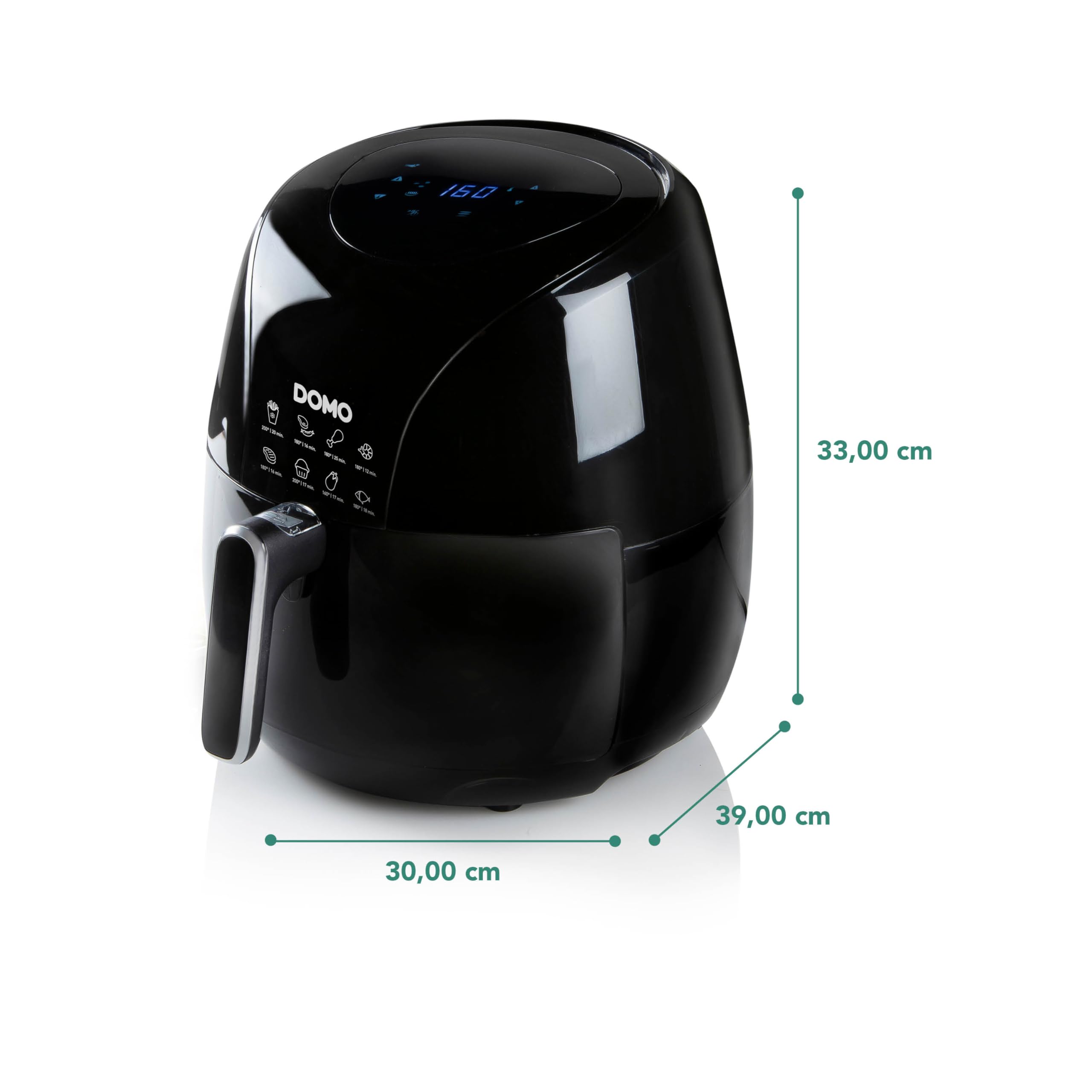 domo-do533fr-deli-fryer-hei-luftfritteuse-5-l-2000-w-schwarz-mit-lcd image 5