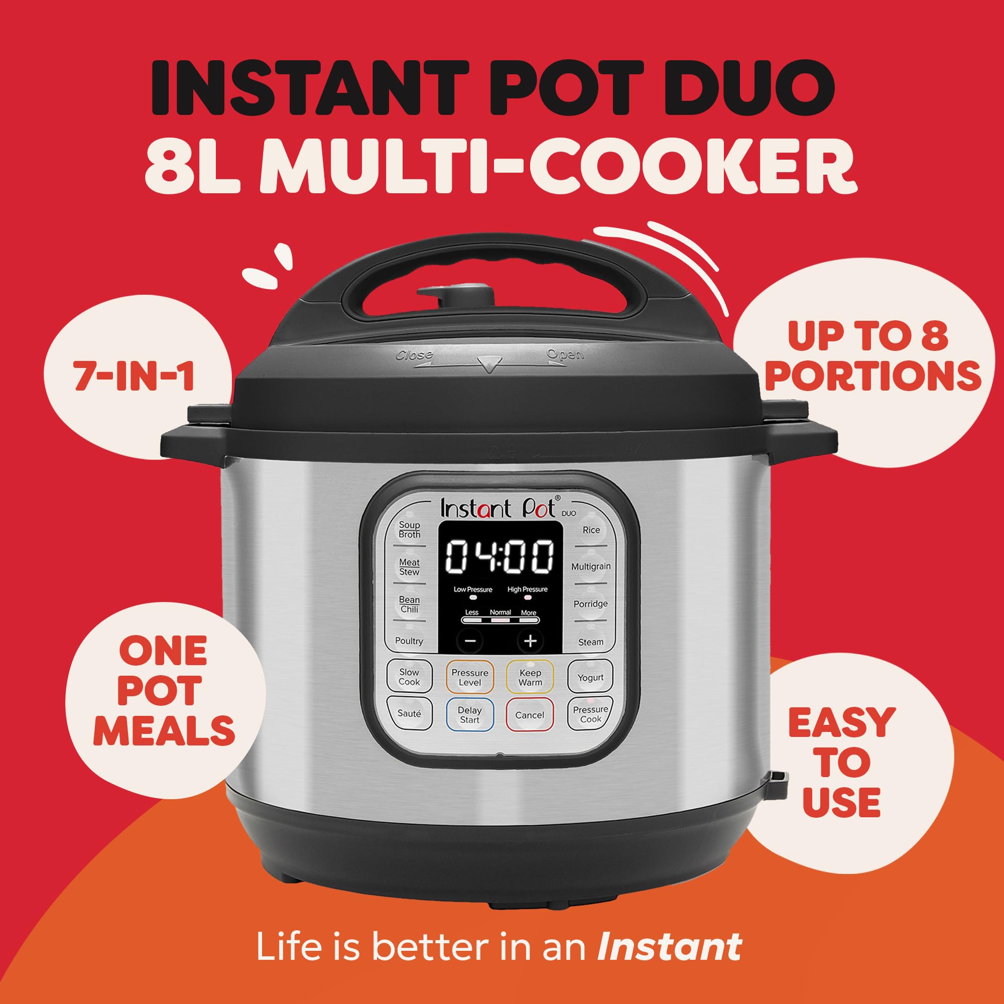 instant-pot-duo-80-elektro-multikocher-7-6-l-1200-w-silber image 2