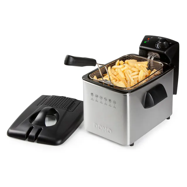 domo-do465fr-fritteuse-4l-edelstahl-3000w-mit-sichtfenster image 1