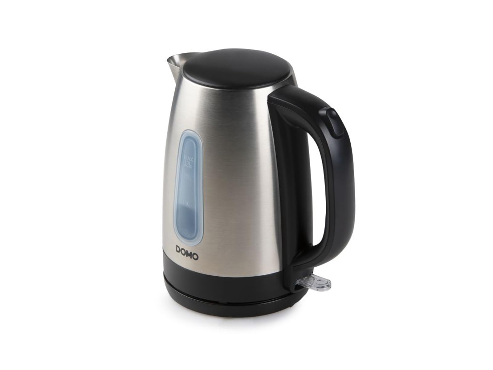 domo-do496wk-wasserkocher-1-7-l-edelstahl-schwarz-2200w image 1