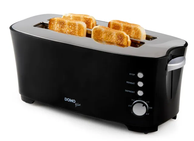 domo-do961t-toaster-b-smart-2-schlitze-f-r-4-toasts-schwarz image 1