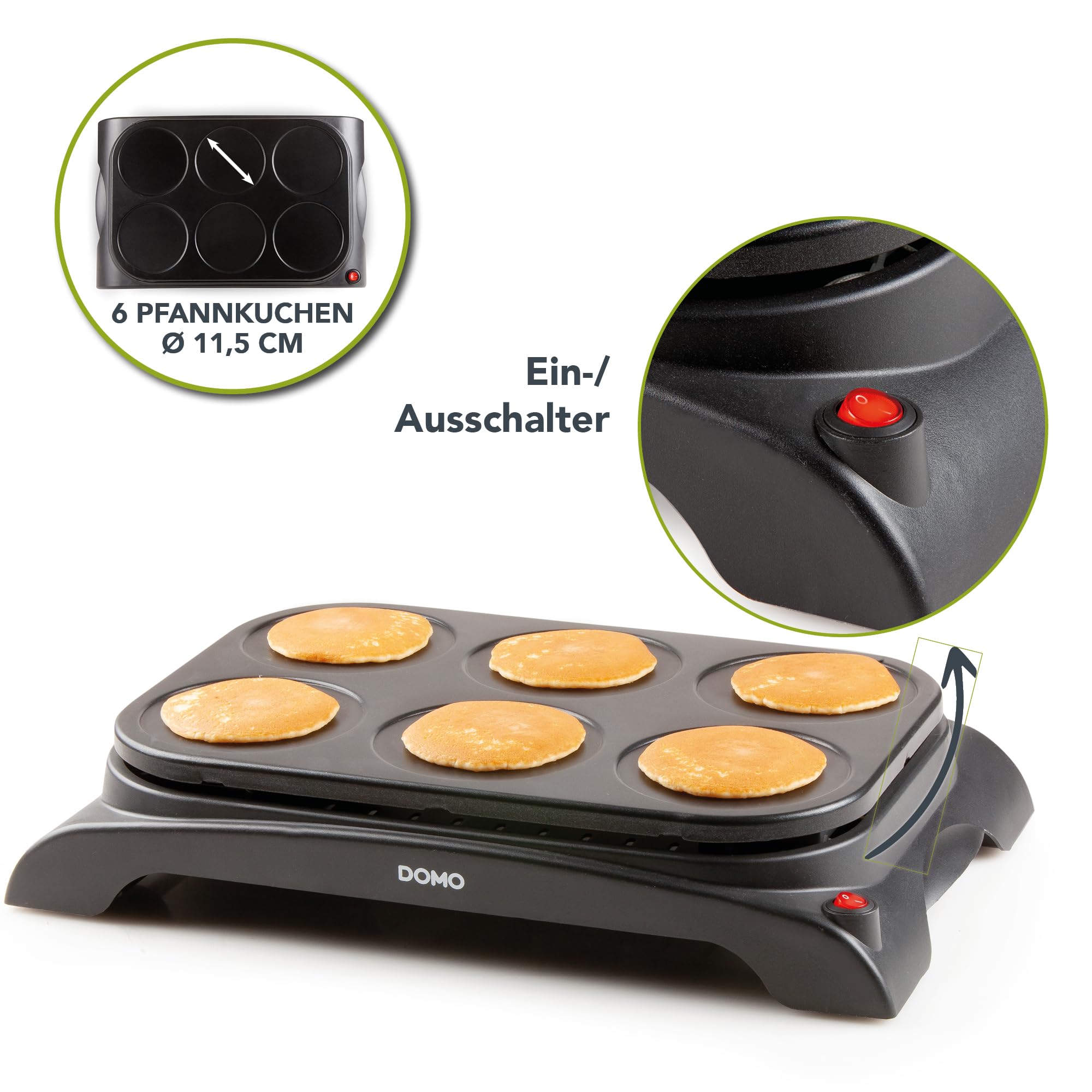 domo-pancake-maker-f-r-6-pancakes-11-5-cm-1000-w image 4
