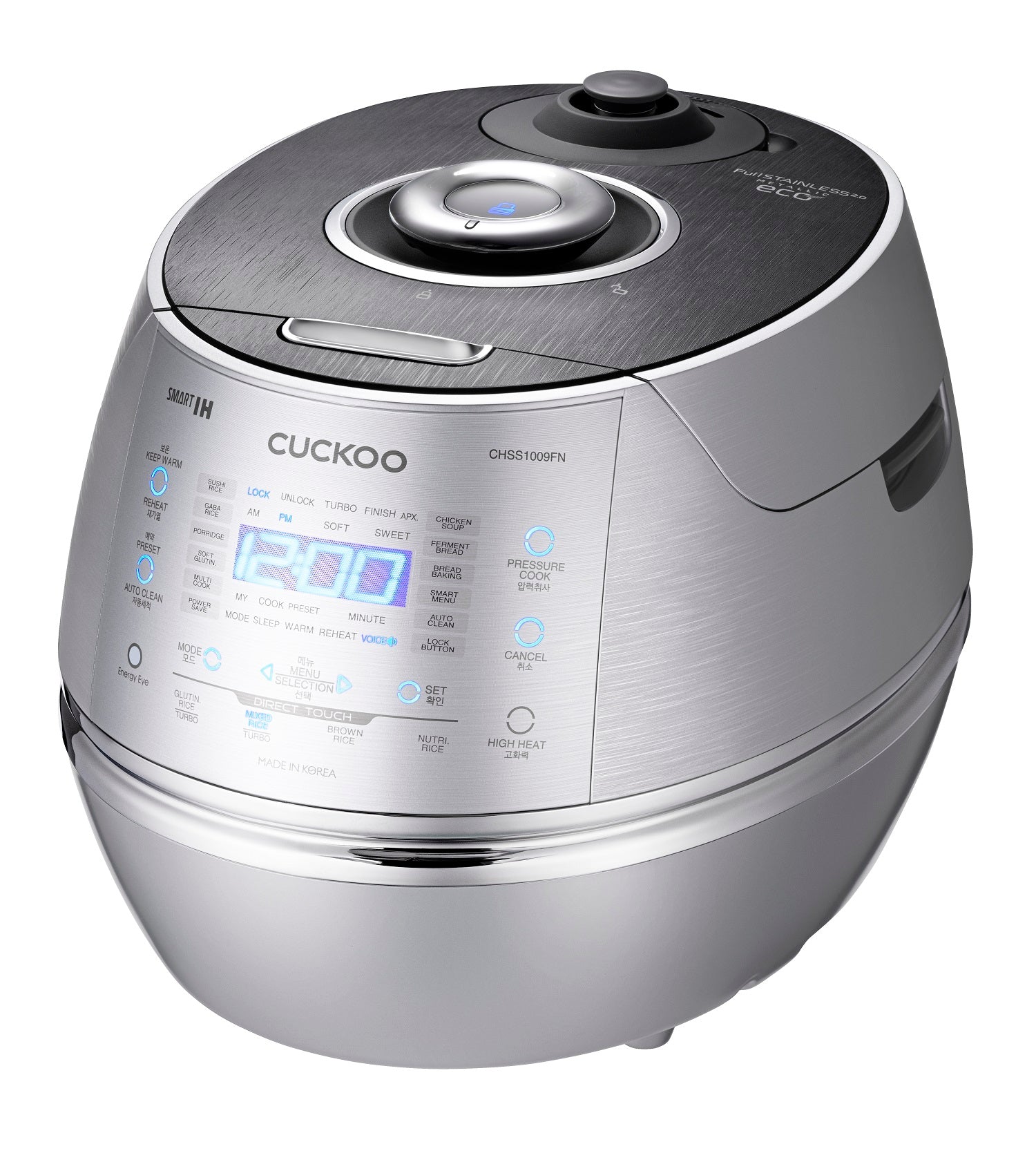 cuckoo-crp-chss1009fn-ih-dampfdruck-reiskocher-1-8l-10-cups-edelstahl image 3