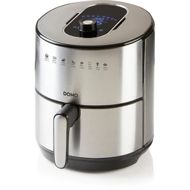 domo-do530fr-hei-luft-fritteuse-4-l-1500-w-edelstahl-mit-lcd image 1